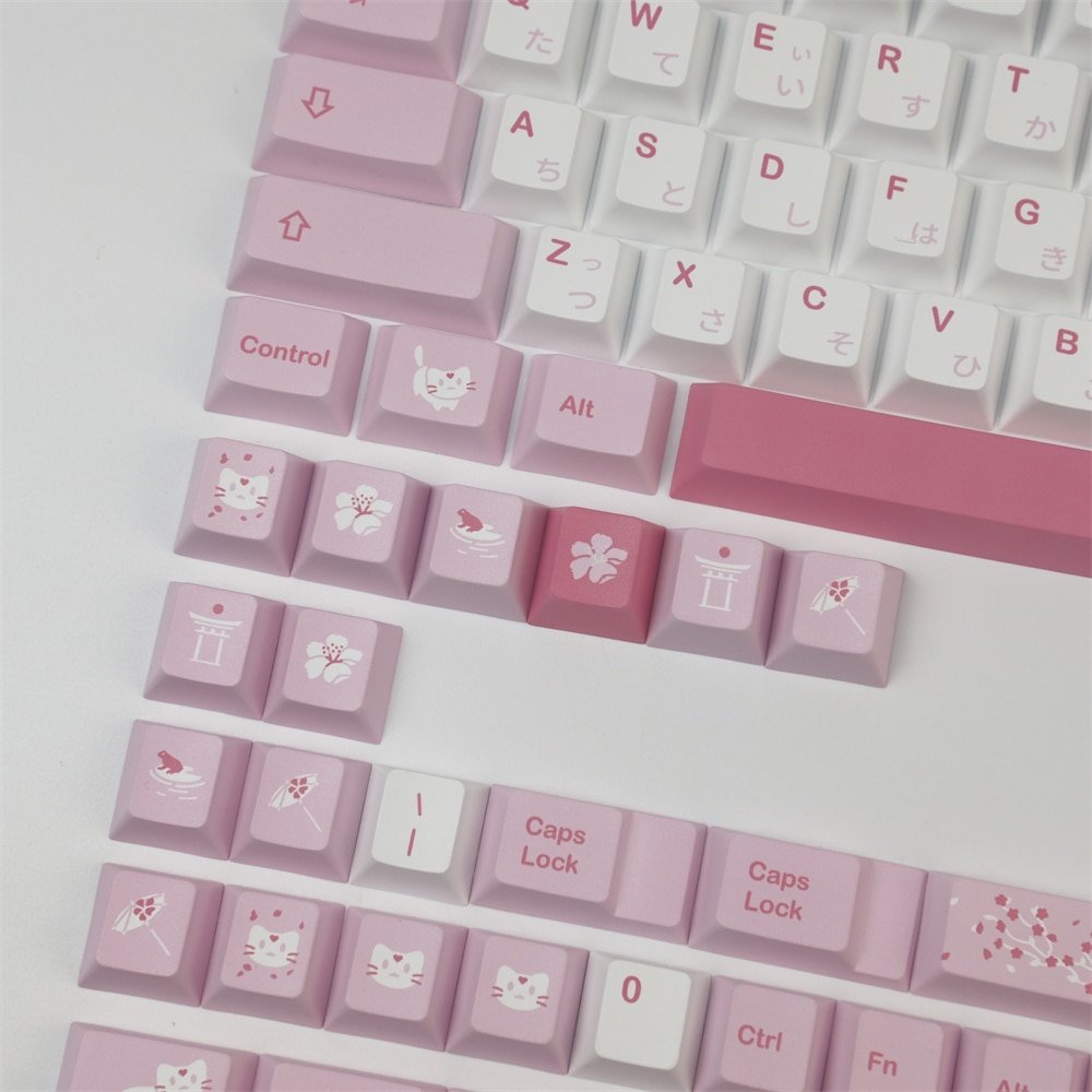 GMK+ Sakura Cat Series Keycap Set - Image 4