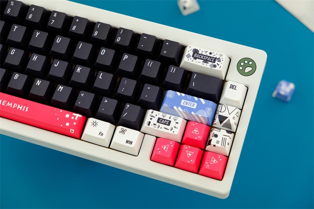 GMK+ White Black Series Cherry Custom Keycap Set