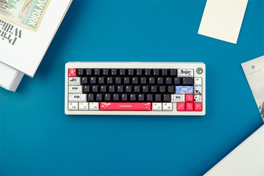 GMK+ White Black Series Cherry Custom Keycap Set