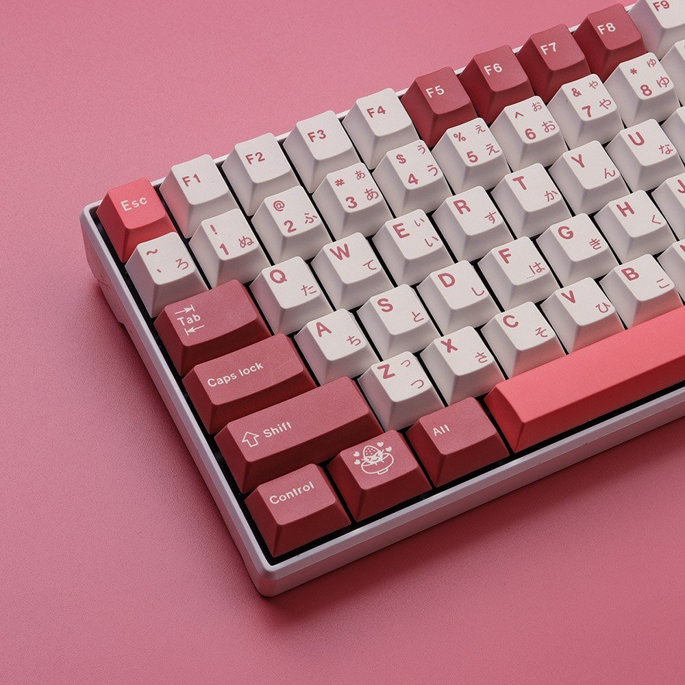 GMK+ Pink Strawberry Series Cherry Custom Keycaps Set - Image 5