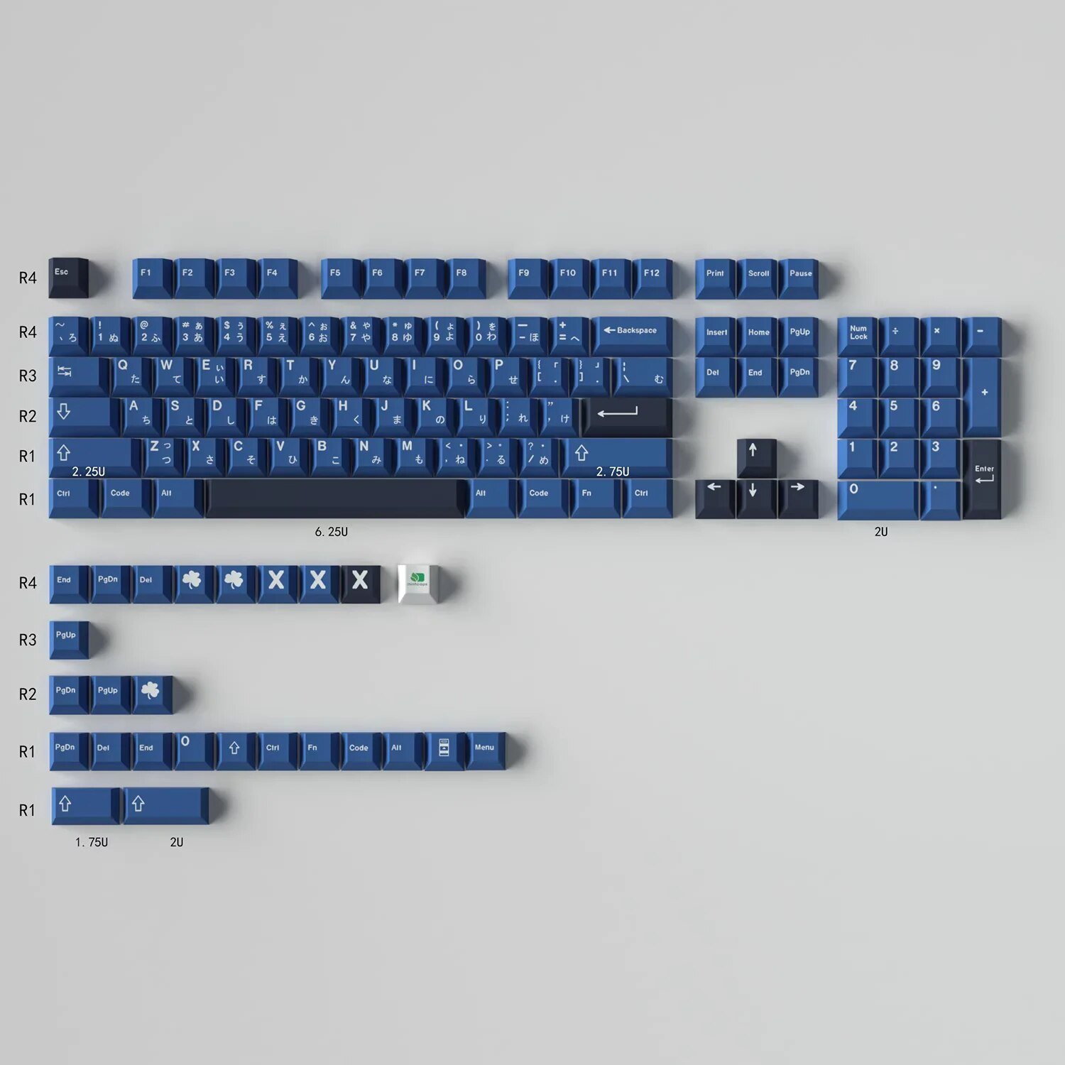 GMK+ Blue-ish Cherry Custom Keycaps Set