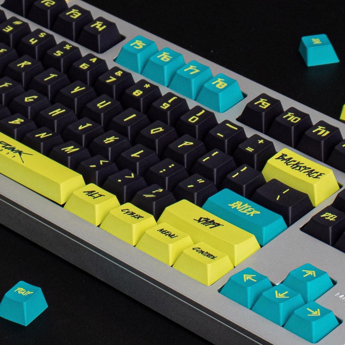 GMK+ Cyberpunk Theme Cherry Custom Keycaps Set
