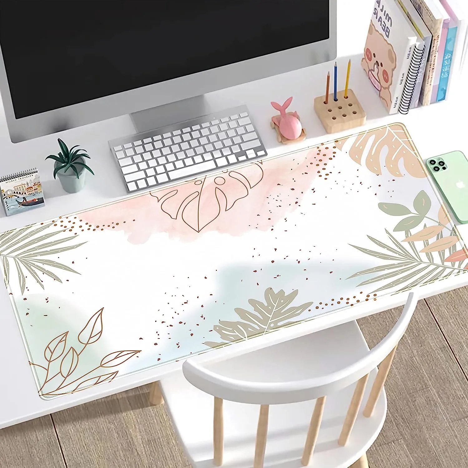 GMK+ Aesthetic Leaves Costume Desk Mat