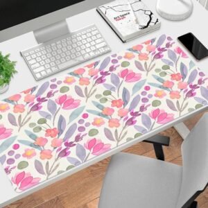 GMK+ Watercolor Flowers Custom Desk Mat