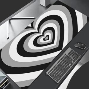 GMK+ Cute Hearths Black Version Custom Desk Mat