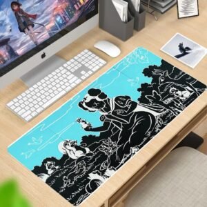 GMK+ Aesthetic Black and Blue Custom Desk Mat