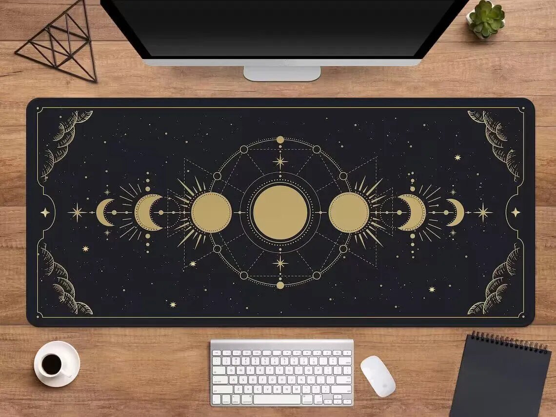 GMK+ Aesthetic Moon Phases Custom Desk Mat - Image 2