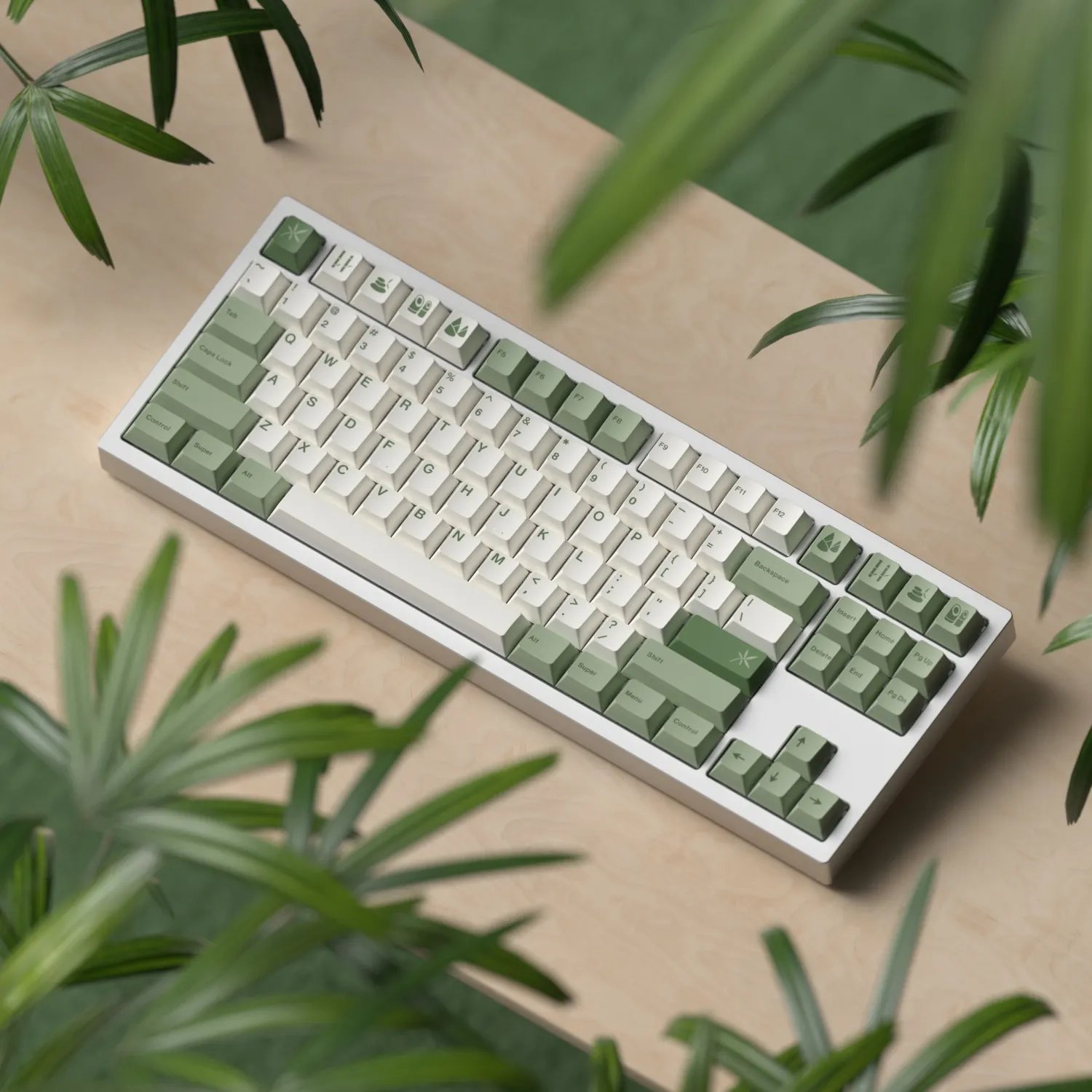 GMK+ Green Nature Cherry Custom Keycap Set
