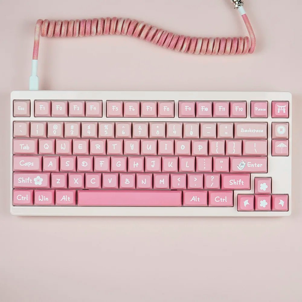 GMK+ Kawaii Sakura XDA Custom Keycap Set