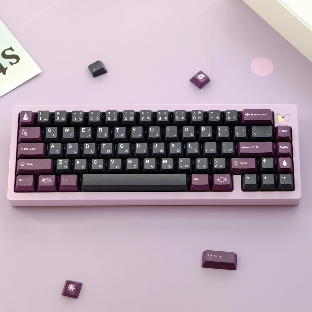 GMK+ PurpleFlower Cherry Custom Keycap Set