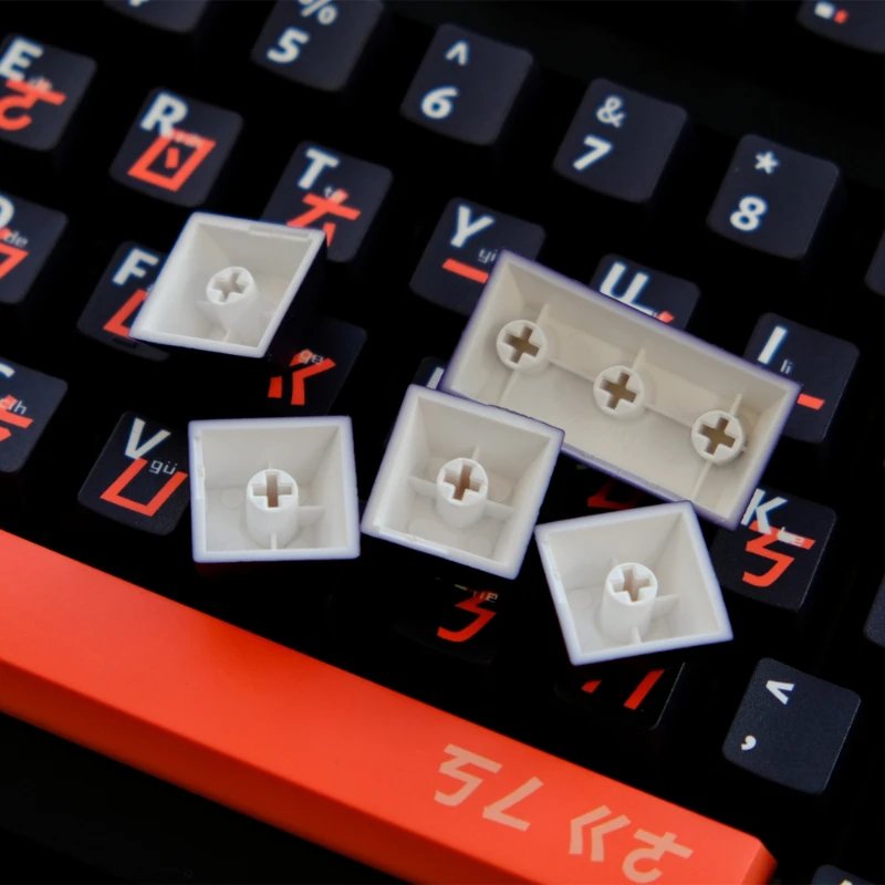 GMK+ Cool Black and Orange Cherry Custom Keycap Set - Image 5
