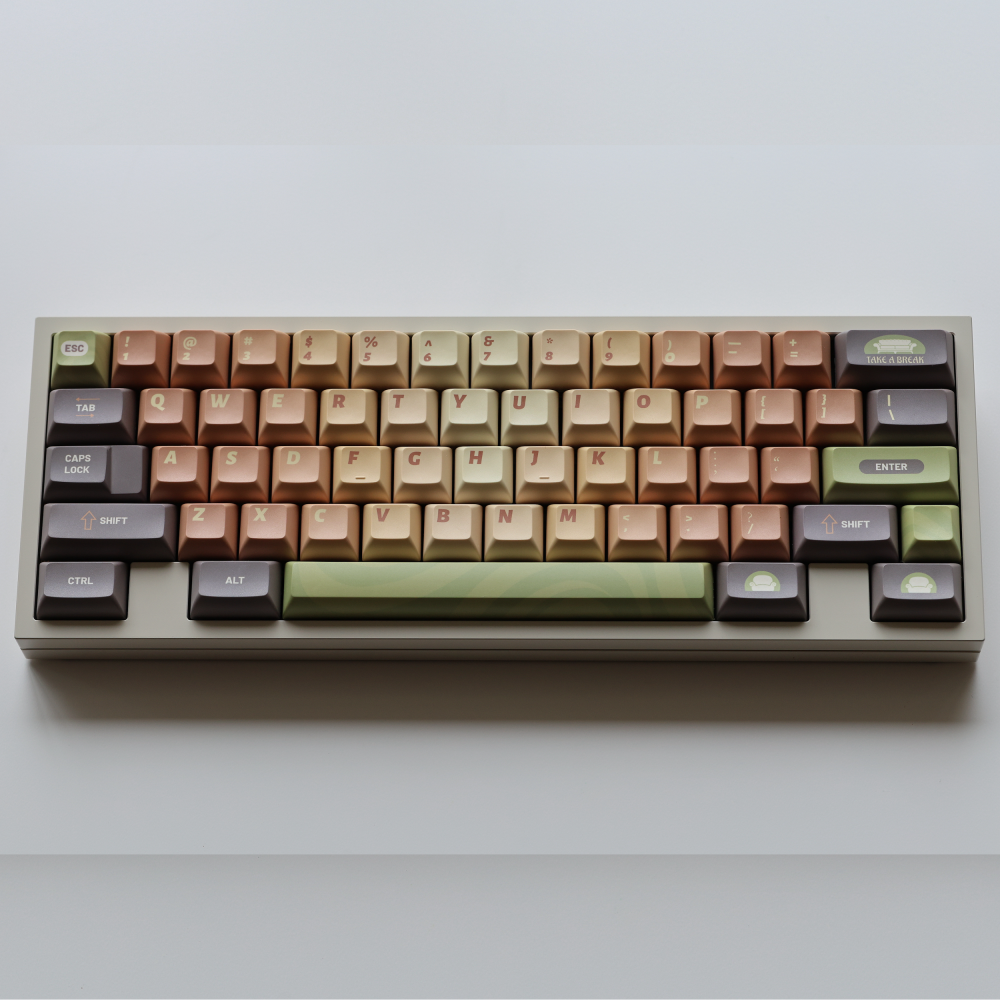 GMK+ Matcha Coffee KCA Custom Keycap Set