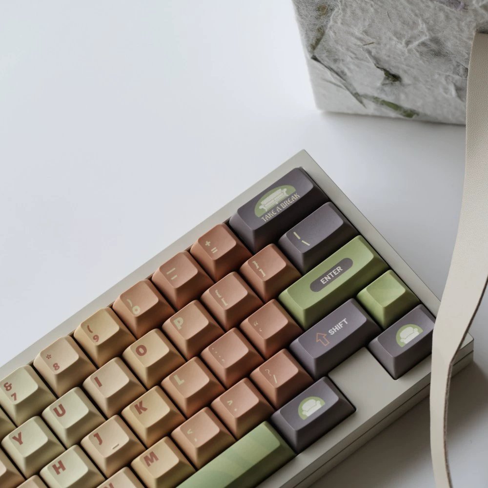 GMK+ Matcha Coffee KCA Custom Keycap Set