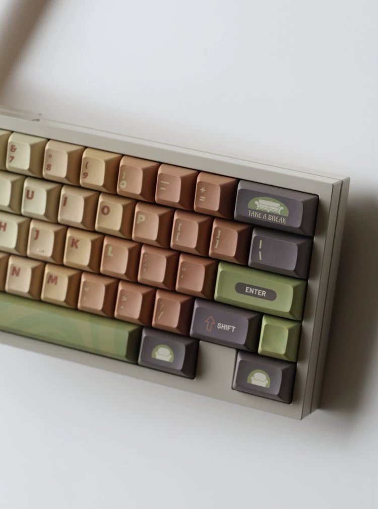 GMK+ Matcha Coffee KCA Custom Keycap Set