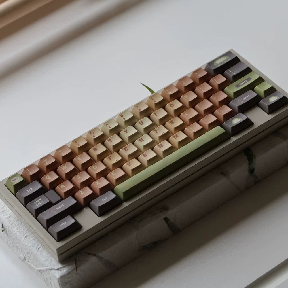 GMK+ Matcha Coffee KCA Custom Keycap Set