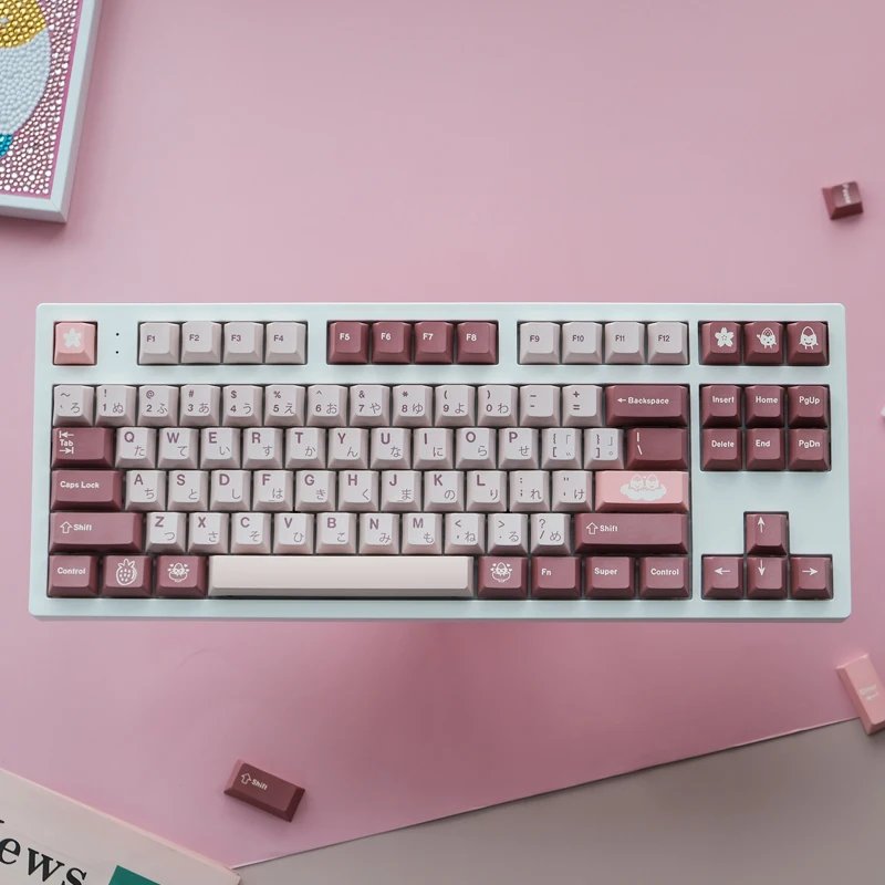 GMK+ Fashion Pink Cherry Custom Keycap Set