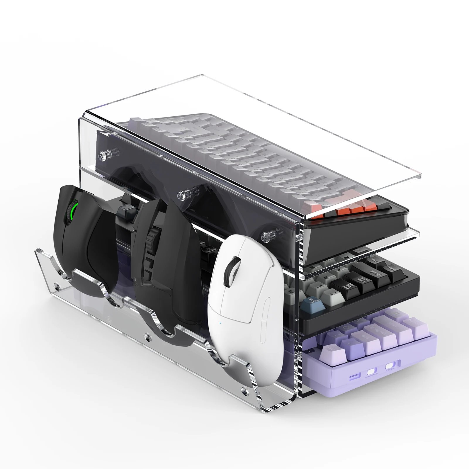 GMK+ Transparent Keyboard + Mouse Stand