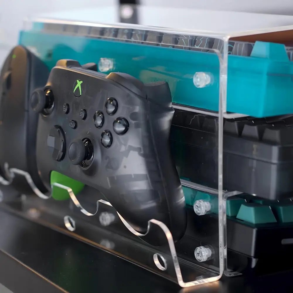 GMK+ Transparent Keyboard + Mouse Stand