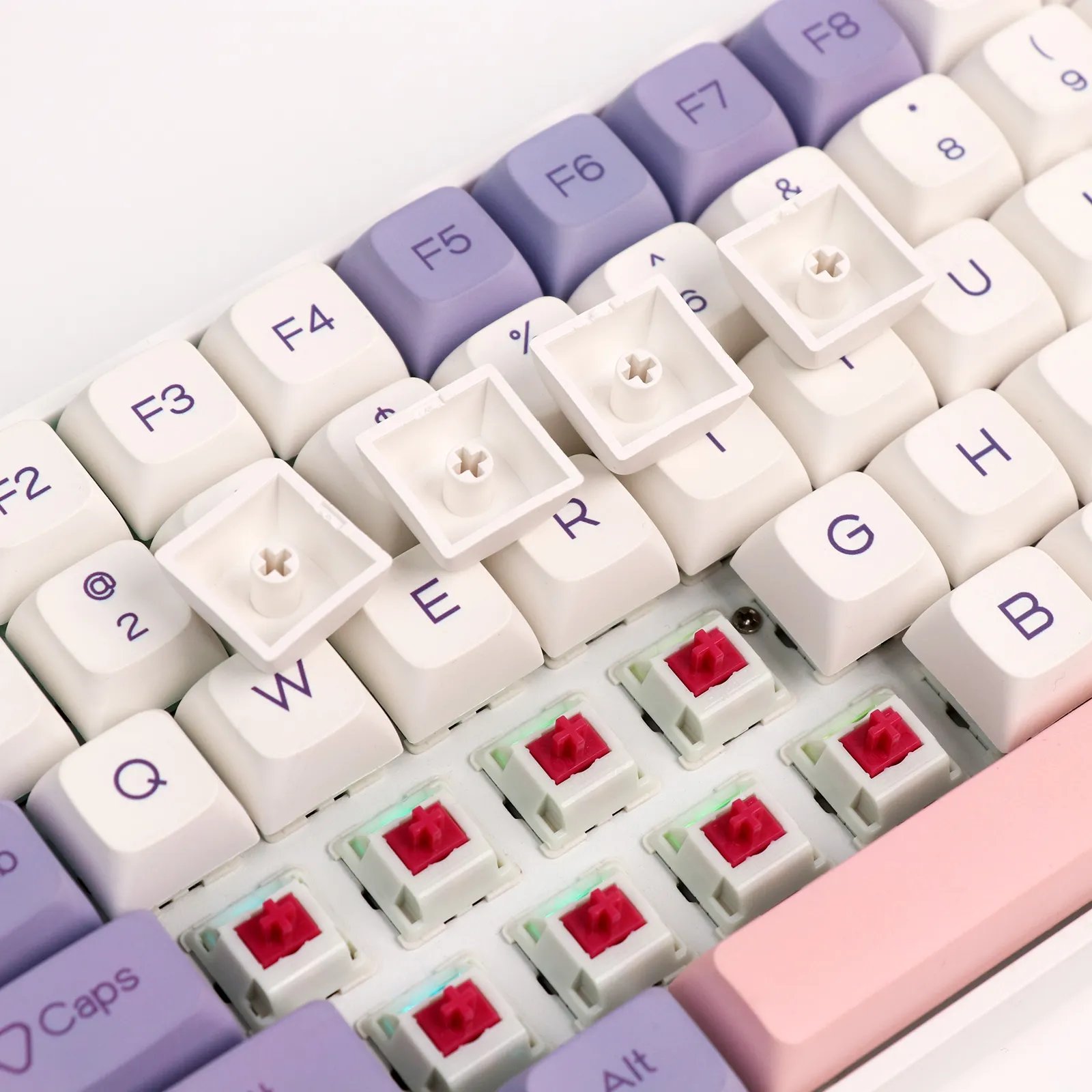 GMK+ Pastel Purple Full Mechanical Keyboard