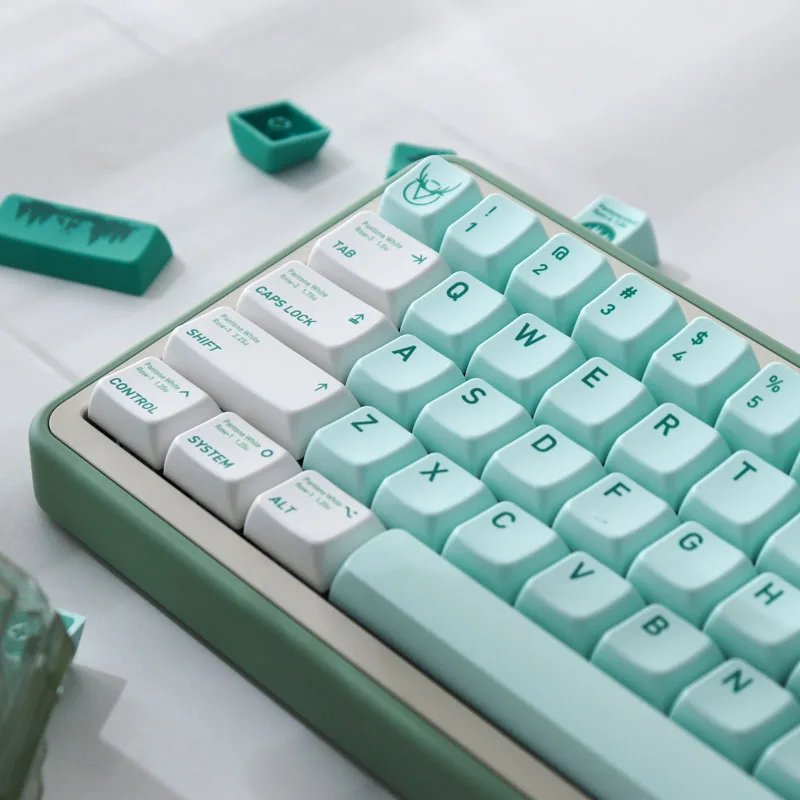GMK+ Green White MDA Custom Keycap Set