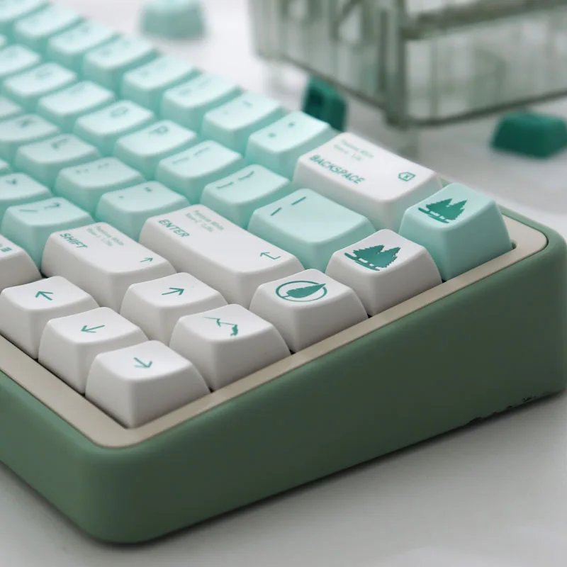 GMK+ Green White MDA Custom Keycap Set
