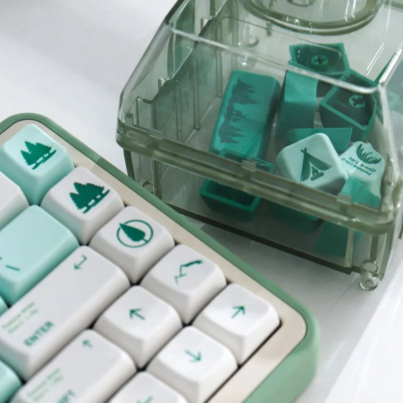 GMK+ Green White MDA Custom Keycap Set