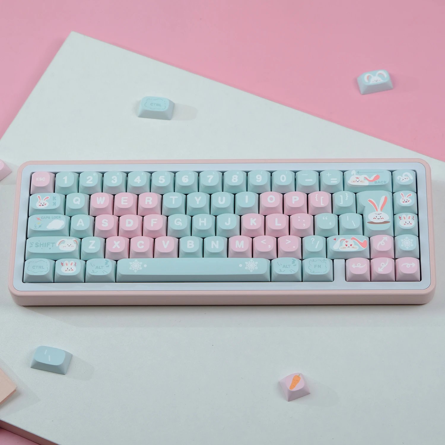 GMK+ Pastel Blue MA Custom Keycap Set