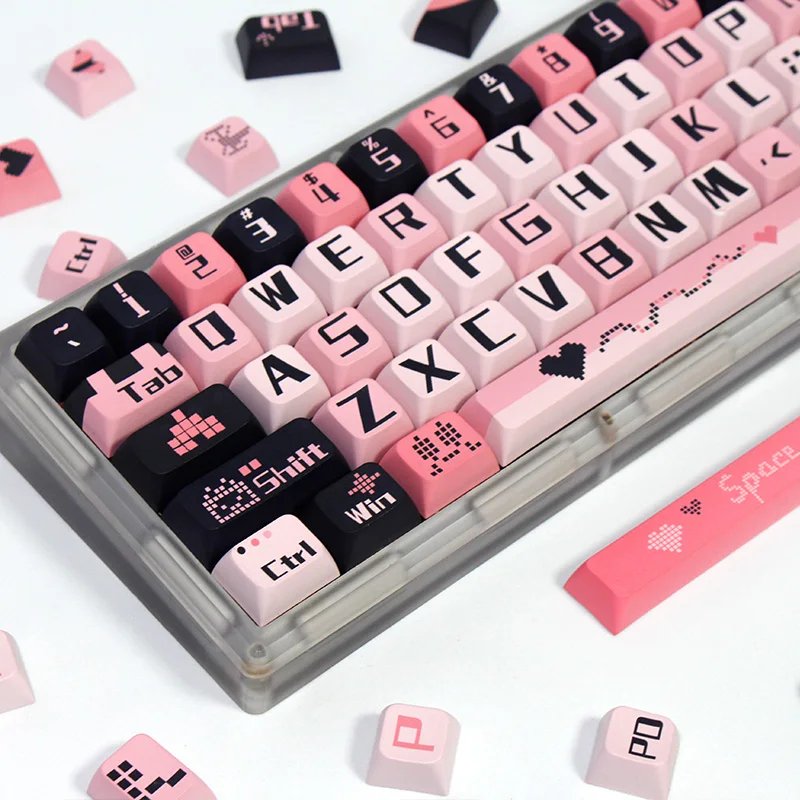 GMK+ Gamer Pink XDA Custom Keycap Set