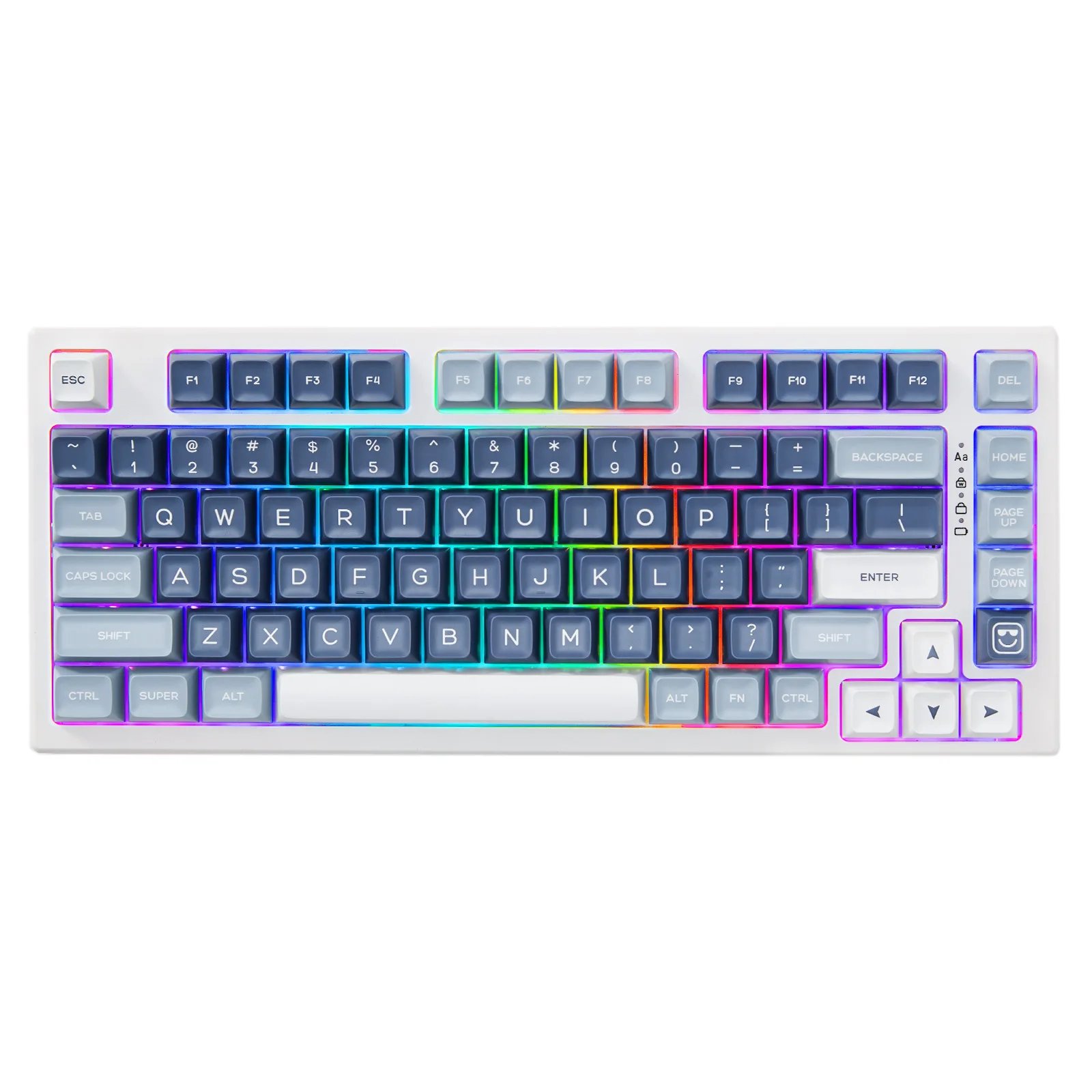 GMK+ Rainbow Blue KCA Custom Keycap Set